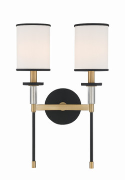 Sconces Double Candle by Crystorama ( 60 | HAT-472-BF-VG Hatfield ) 