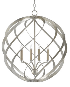 Mid. Chandeliers Sphere by Currey and Company ( 142 | 9000-0507 Roussel Silver Orb Chandelier ) 
