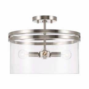 Semi-Flush Mts. Drum Shade by Capital Lighting ( 65 | 248741BN Fuller ) 