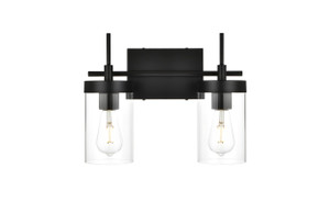 Bathroom Fixtures Two Lights by Elegant Lighting ( 173 | LD7319W14BLK Benny ) 