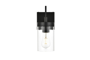 Sconces Single Glass by Elegant Lighting ( 173 | LD7319W5BLK Benny ) 