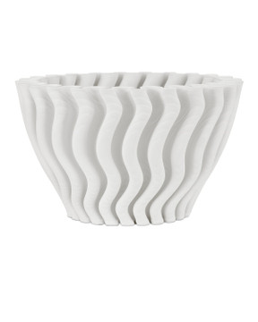 Home Accents Bowls/Plates by Currey and Company ( 142 | 1200-0933 Ripple White Vase ) 