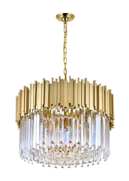 Mid. Chandeliers Glass Down by CWI Lighting ( 401 | 1112P24-7-169 Deco ) 