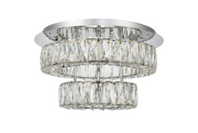Flush Mounts Glass Down by Elegant Lighting ( 173 | 3503F18L2C Monroe ) 