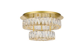 Flush Mounts Glass Down by Elegant Lighting ( 173 | 3503F18L2G Monroe ) 