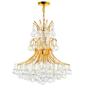 Mid. Chandeliers Glass Down by CWI Lighting ( 401 | 8012P24G Princess ) 