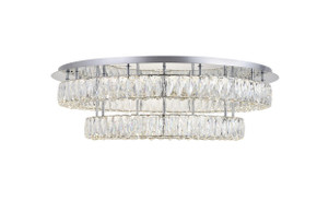 Flush Mounts Glass Down by Elegant Lighting ( 173 | 3503F33L2C Monroe ) 