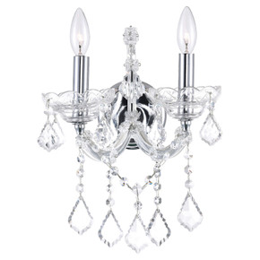 Sconces Double Candle by CWI Lighting ( 401 | 8318W12C-2 (Clear) Maria Theresa ) 
