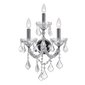 Sconces Triple Candle by CWI Lighting ( 401 | 8318W12C-3 (Clear) Maria Theresa ) 