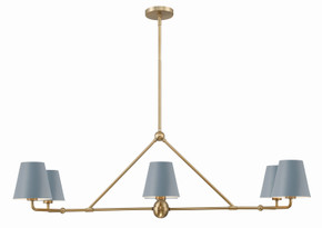 Linear/Island 4 Light + by Crystorama ( 60 | XAV-B9306-VG-BL Xavier ) 