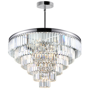 Mid. Chandeliers Glass Down by CWI Lighting ( 401 | 9969P30-15-601 Weiss ) 