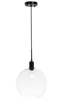 Pendants Glass Down by Elegant Lighting ( 173 | LD6207BK Emett ) 