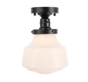 Flush Mounts Glass Down by Elegant Lighting ( 173 | LD6249BK Lyle ) 