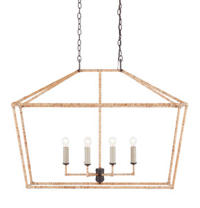 Linear/Island 4 Light + by Currey and Company ( 142 | 9000-0874 Denison Collection ) 