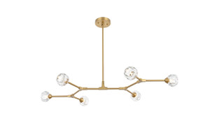 Linear/Island 4 Light + by Elegant Lighting ( 173 | 3508D50G Zayne ) 