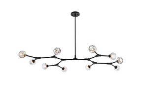 Linear/Island 4 Light + by Elegant Lighting ( 173 | 3508D56BK Zayne ) 