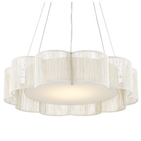 Mid. Chandeliers Drum Shade by Currey and Company ( 142 | 9000-0923 Ancroft White Chandelier ) 