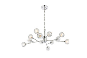 Mid. Chandeliers Glass Up by Elegant Lighting ( 173 | 3509D35C Graham ) 