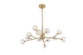 Mid. Chandeliers Glass Up by Elegant Lighting ( 173 | 3509D35G Graham ) 