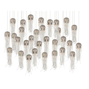 Linear/Island 4 Light + by Currey and Company ( 142 | 9000-1031 Medusa Collection ) 