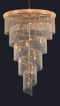 Large Chandeliers Glass Shade by Elegant Lighting ( 173 | V1801SR48G/RC Spiral ) 
