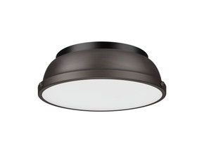 Flush Mounts Metal Shade by Golden ( 62 | 3602-14 BLK-RBZ Duncan ) 