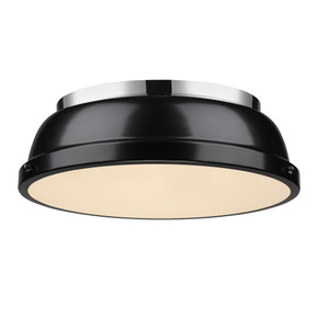 Flush Mounts Bowl Style by Golden ( 62 | 3602-14 CH-BK Duncan ) 