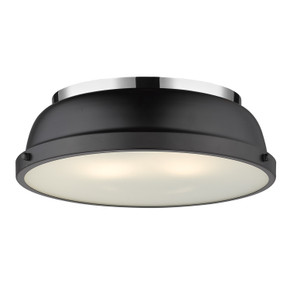 Flush Mounts Bowl Style by Golden ( 62 | 3602-14 CH-BLK Duncan ) 