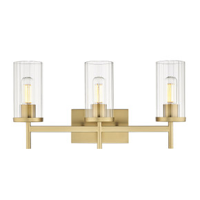 Bathroom Fixtures Three Lights by Golden ( 62 | 7011-BA3 BCB-CLR Winslett ) 