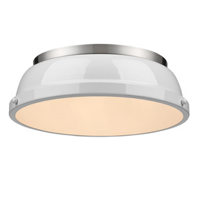 Flush Mounts Bowl Style by Golden ( 62 | 3602-14 PW-WH Duncan ) 