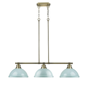 Linear/Island 3 Light Bar by Golden ( 62 | 3602-3LP AB-SF Duncan ) 