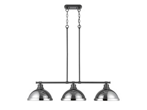 Linear/Island 3 Light Bar by Golden ( 62 | 3602-3LP BLK-CH Duncan ) 