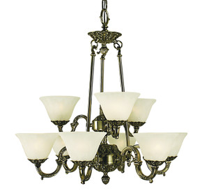 Mid. Chandeliers Glass Up by Framburg ( 8 | 7889 FB/WH Napoleonic ) 