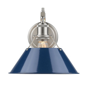 Sconces Directional/Cylinder by Golden ( 62 | 3306-1W PW-NVY Orwell ) 