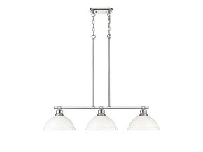 Linear/Island 3 Light Bar by Golden ( 62 | 3602-3LP CH-WHT Duncan ) 
