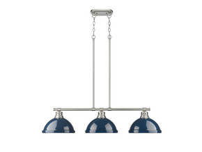 Linear/Island 3 Light Bar by Golden ( 62 | 3602-3LP PW-NVY Duncan ) 