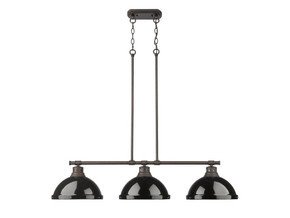 Linear/Island 3 Light Bar by Golden ( 62 | 3602-3LP RBZ-BK Duncan ) 