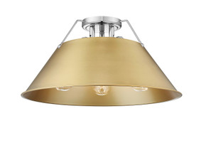 Flush Mounts Metal Shade by Golden ( 62 | 3306-3FM CH-BCB Orwell ) 