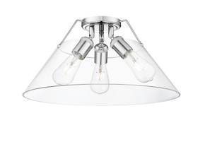 Flush Mounts Glass Down by Golden ( 62 | 3306-3FM CH-CLR Orwell ) 