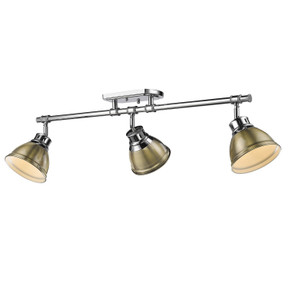 Semi-Flush Mts. Directional by Golden ( 62 | 3602-3SF CH-AB Duncan ) 
