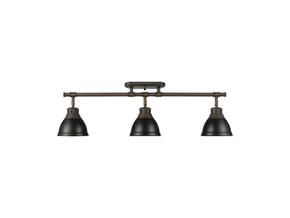Semi-Flush Mts. Directional by Golden ( 62 | 3602-3SF RBZ-BLK Duncan ) 