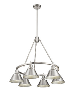 Mid. Chandeliers Metal Shade by Golden ( 62 | 3306-6 PW-PW Orwell ) 