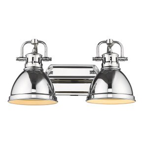 Bathroom Fixtures Two Lights by Golden ( 62 | 3602-BA2 CH-CH Duncan ) 