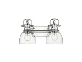Bathroom Fixtures Two Lights by Golden ( 62 | 3602-BA2 CH-CLR Duncan ) 