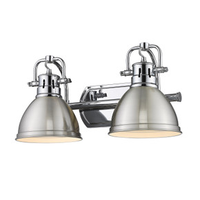 Bathroom Fixtures Two Lights by Golden ( 62 | 3602-BA2 CH-PW Duncan ) 