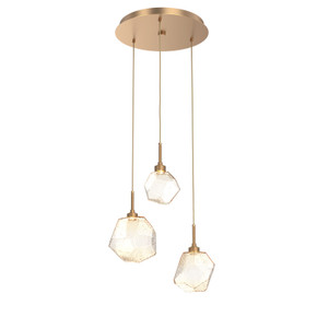 Mini Pendants 3 Light Cluster by Hammerton Studio ( 404 | CHB0039-03-NB-A-C01-L1 Gem ) 