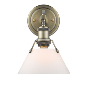 Sconces Single Glass by Golden ( 62 | 3306-BA1 AB-OP Orwell ) 