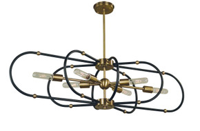 Linear/Island 4 Light + by Framburg ( 8 | 5106 AB/MBLACK Pulsar ) 