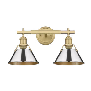 Bathroom Fixtures Two Lights by Golden ( 62 | 3306-BA2 BCB-CH Orwell ) 