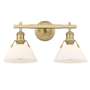 Bathroom Fixtures Two Lights by Golden ( 62 | 3306-BA2 BCB-OP Orwell ) 
